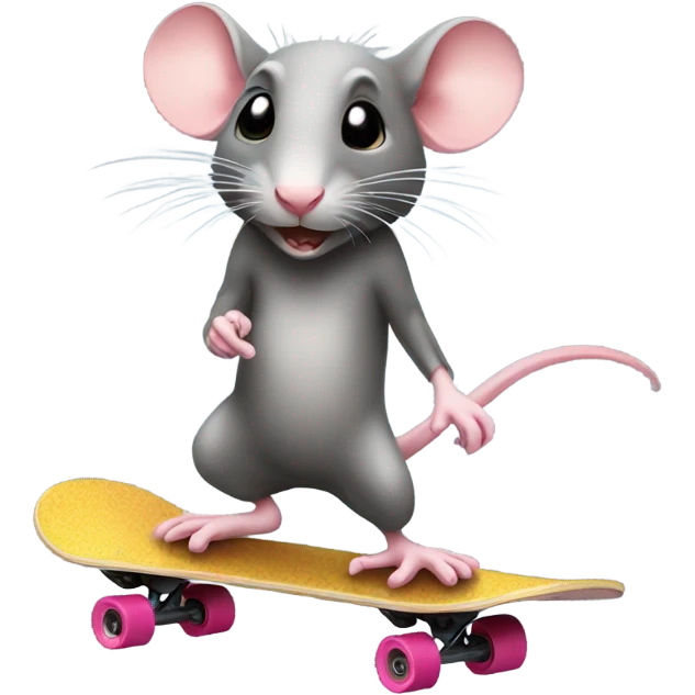 Rat on a skateboard emoji