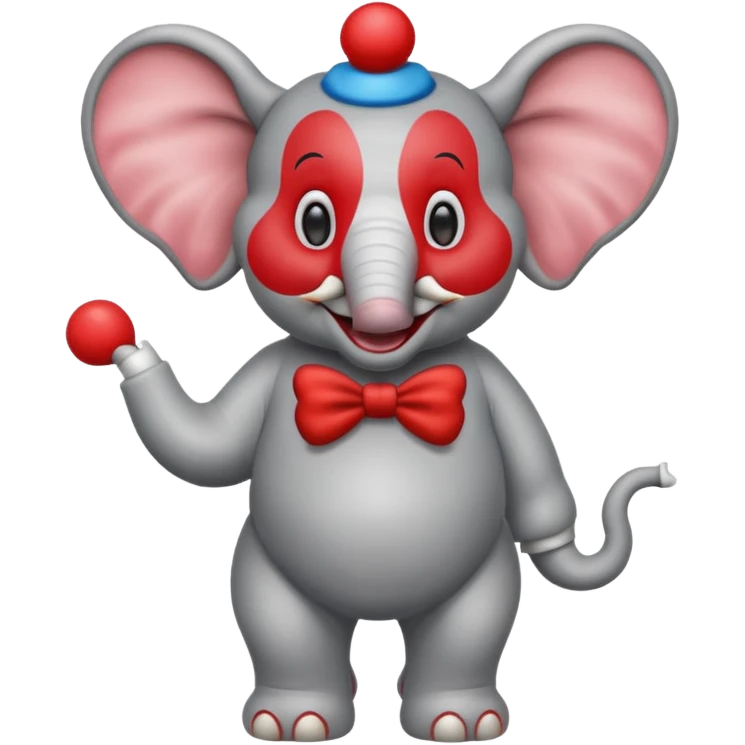 elephant clown, stand emoji