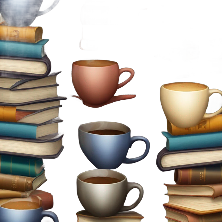 books and coffee emoji