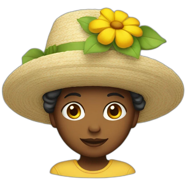 Nijntje with a flower hat emoji