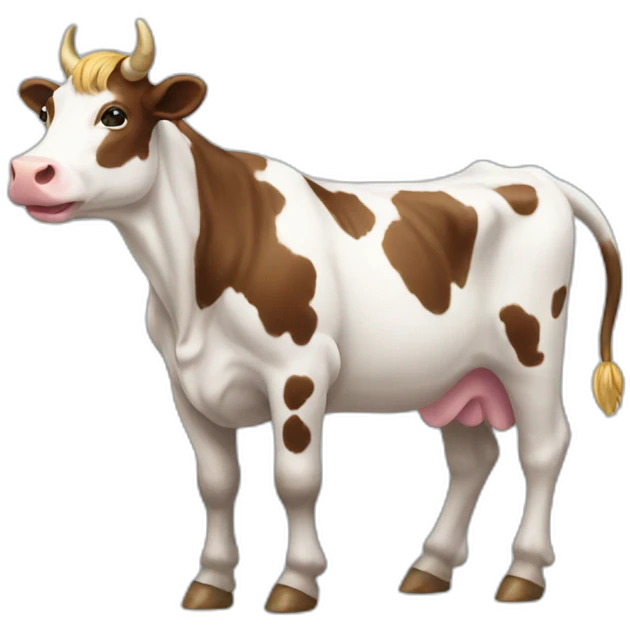 Cow merged with unicorn emoji