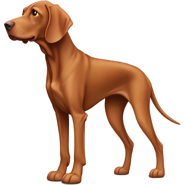 Hungarian vizsla wearing crocs emoji