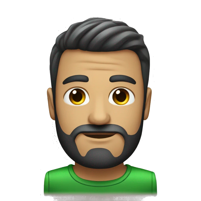 HOMBRE CABELLO CORTO OJOS VERDES BARBA CANDADO emoji