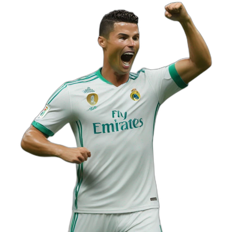 Ronaldo doing celebration emoji
