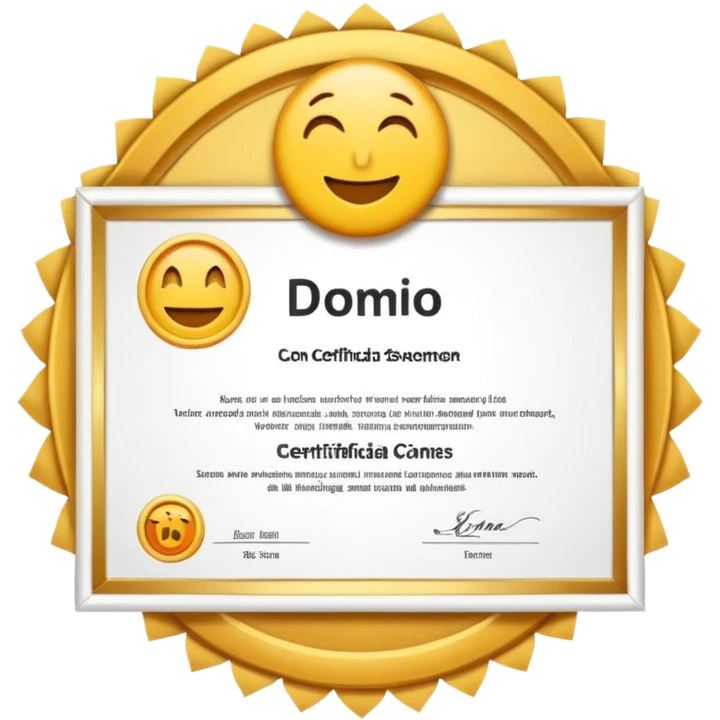 un certificado en blanco  emoji