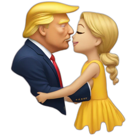 trump kissing his daughter, positivity, inclusiveness emoji