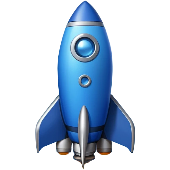 Rocket blue colors dark blue emoji