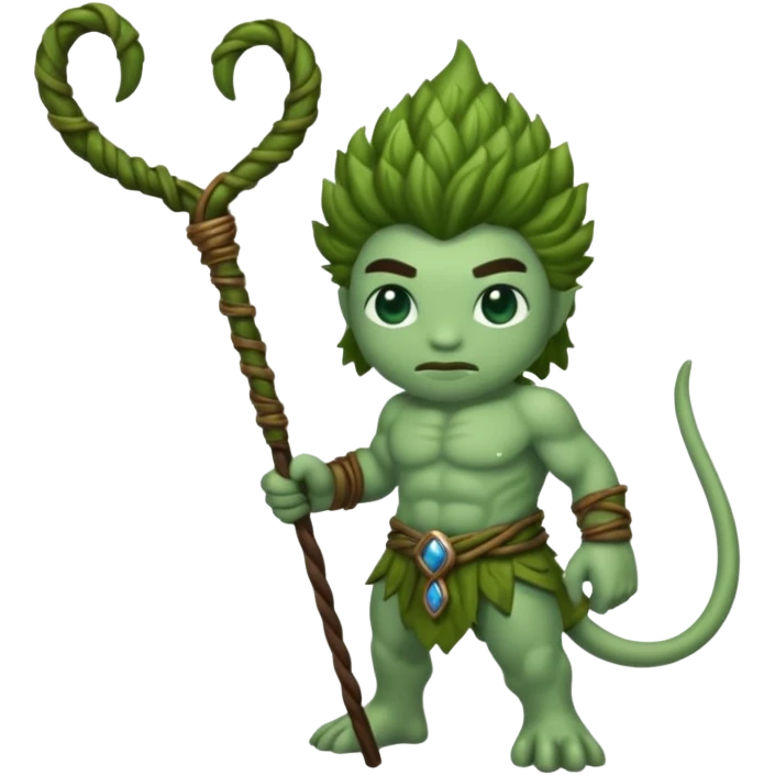 earth elemental moss green long whip emoji