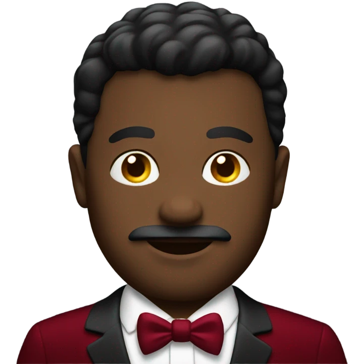 man in Dark red velvet suit emoji