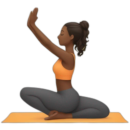 A woman doing yoga emoji