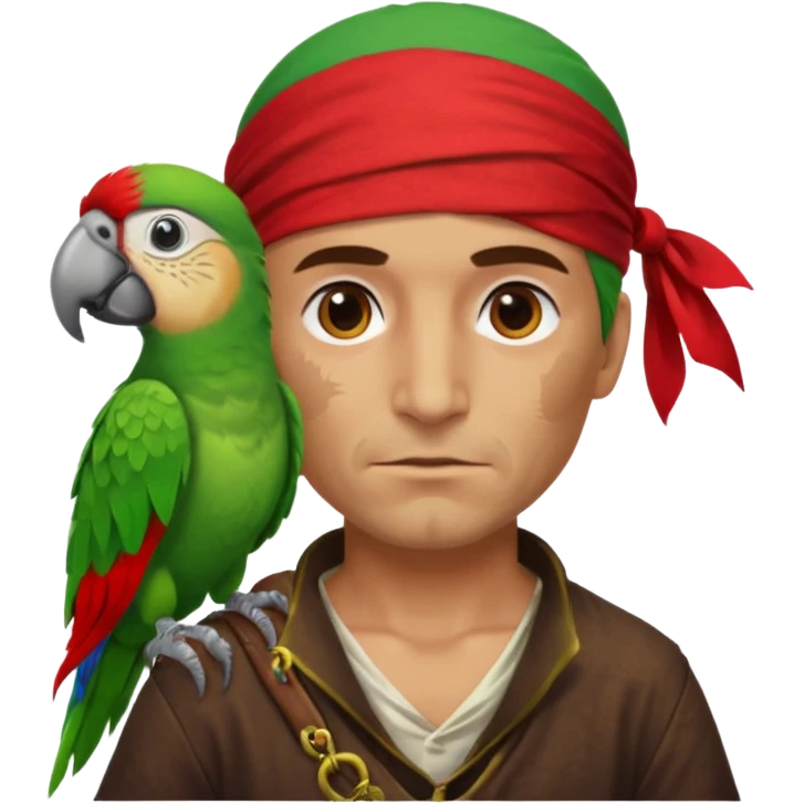 pirate and parrot emoji