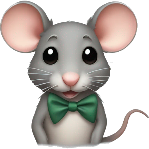 rat with a bow emoji