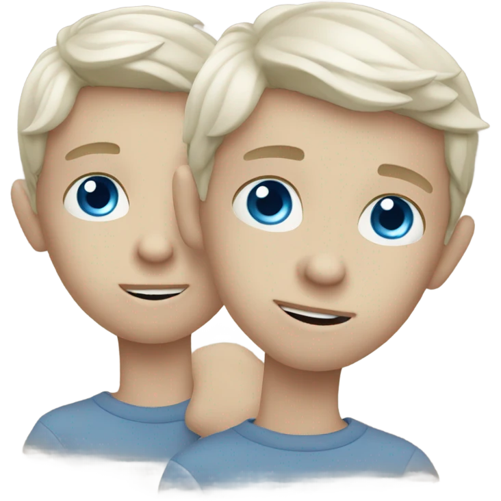 white boy twins blue eyes emoji