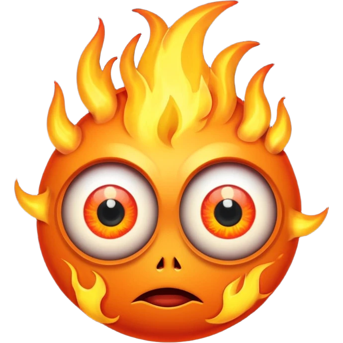 eyeballs with flames emoji