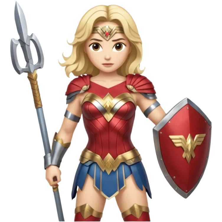 blonde Wonder Woman full body pose emoji