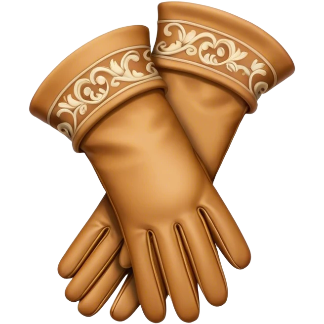 brown rococo gloves emoji