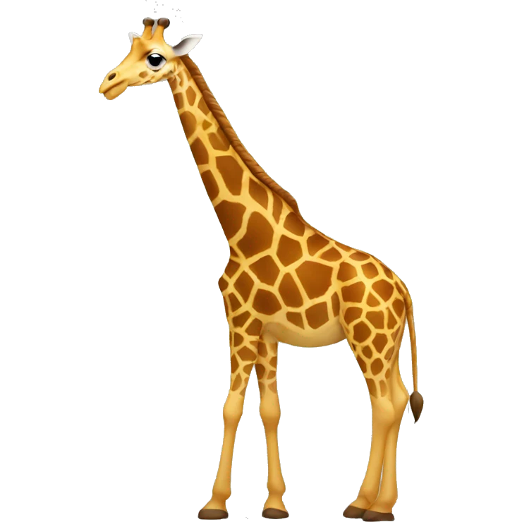 Giraffe in a suite emoji