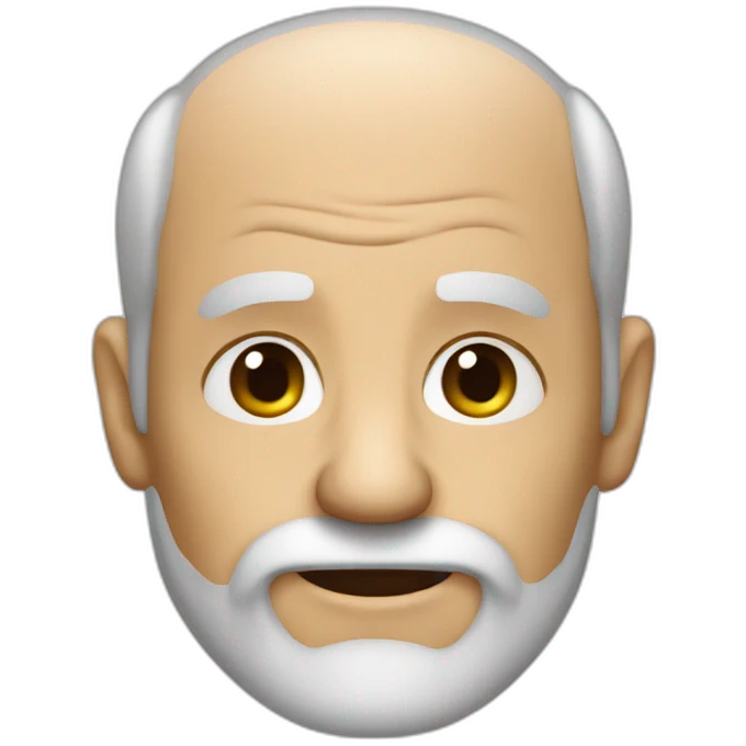 old balding man with curly beard emoji