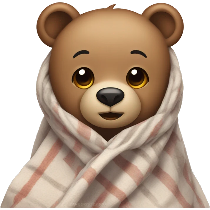 Bear with blanket emoji