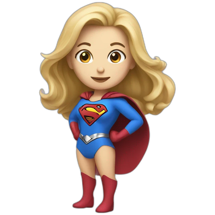 superwoman says hello with nodejs logo emoji