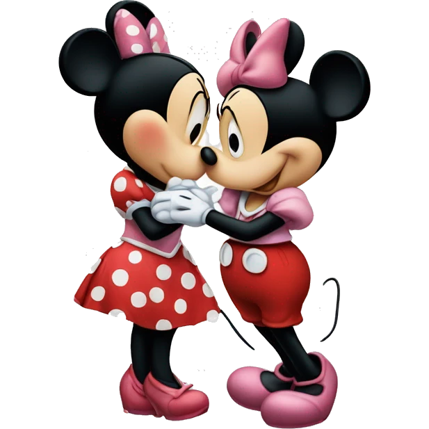 Minnie mickey kiss emoji
