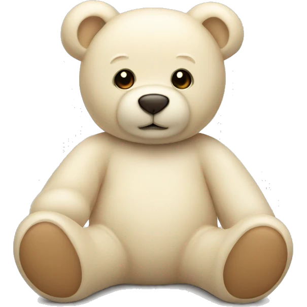 Cream colored teddy bear  emoji