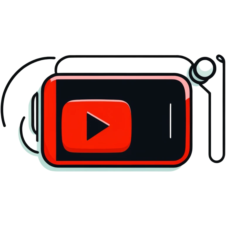 red YouTube logo with speed effect emoji