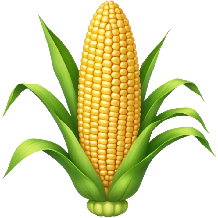 Corn cob with yellow kernels emoji