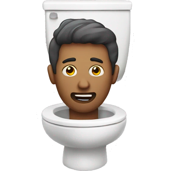 A man in a toilet but his head pops out emoji