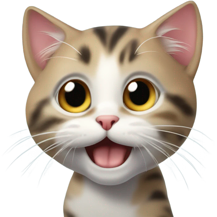 Kitty eating shrimp emoji