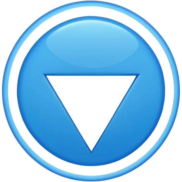 blue circle with a v into emoji