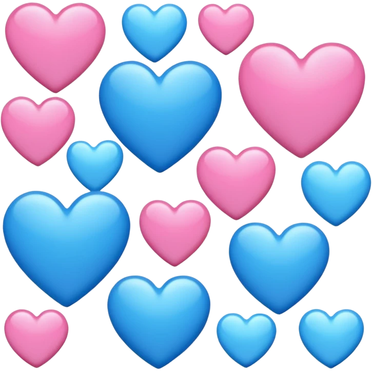 Pink or blue heart mixe emoji