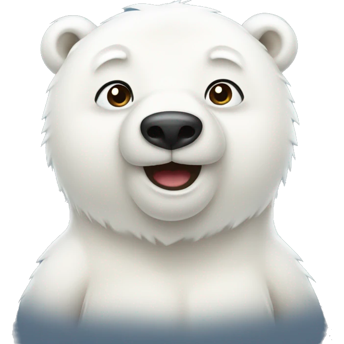 Cute polar bear emoji