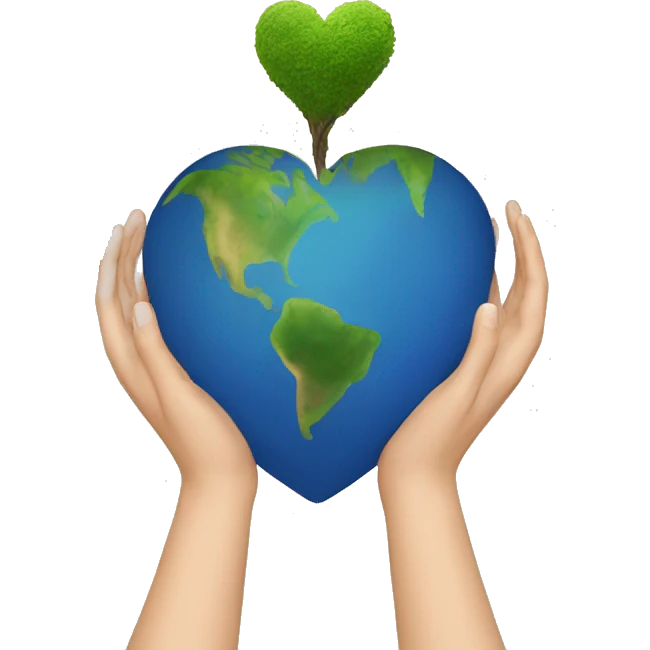 hands heart earth emoji