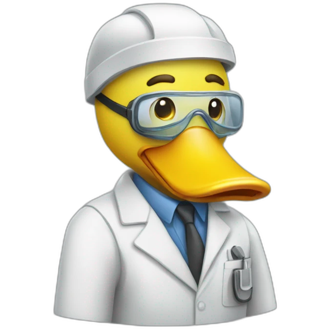 rubber duck lab worker emoji