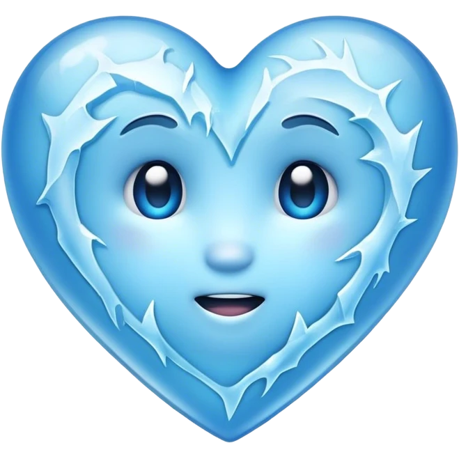 Make a frozen heart emoji emoji