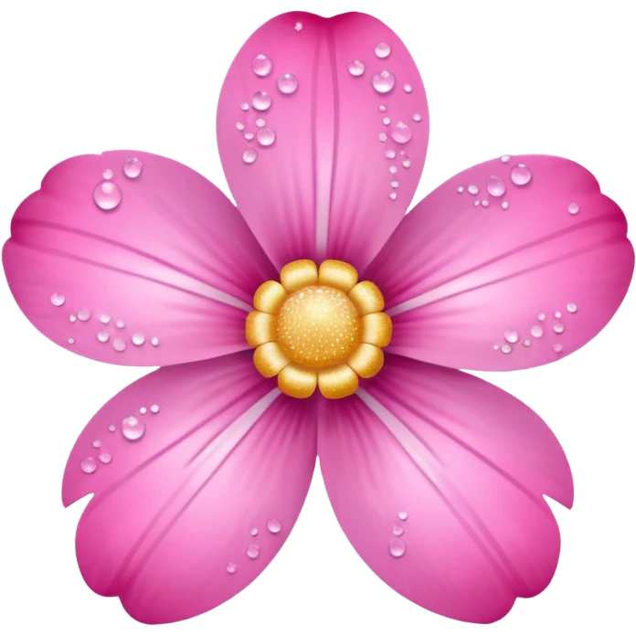 glitter pink flower emoji