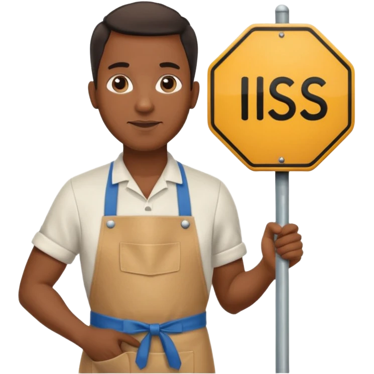 Street Sign Maker black man emoji