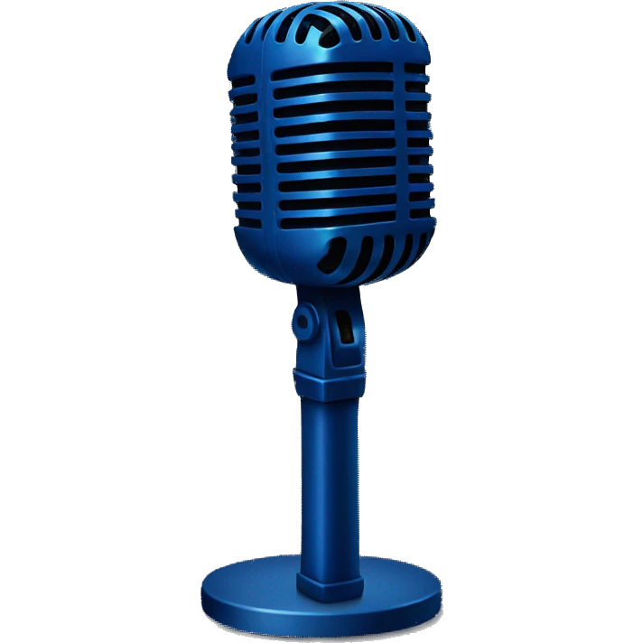 dark blue mic emoji