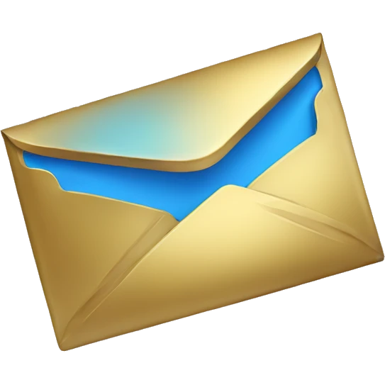 letter with gold and blue colors emoji