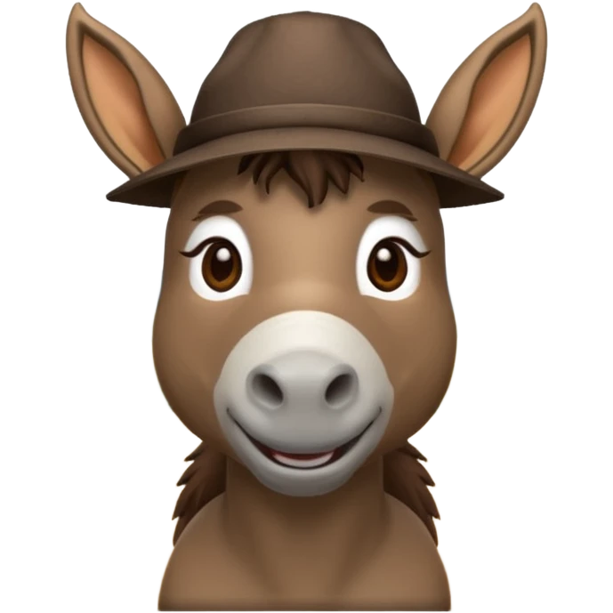 donkey with hat emoji
