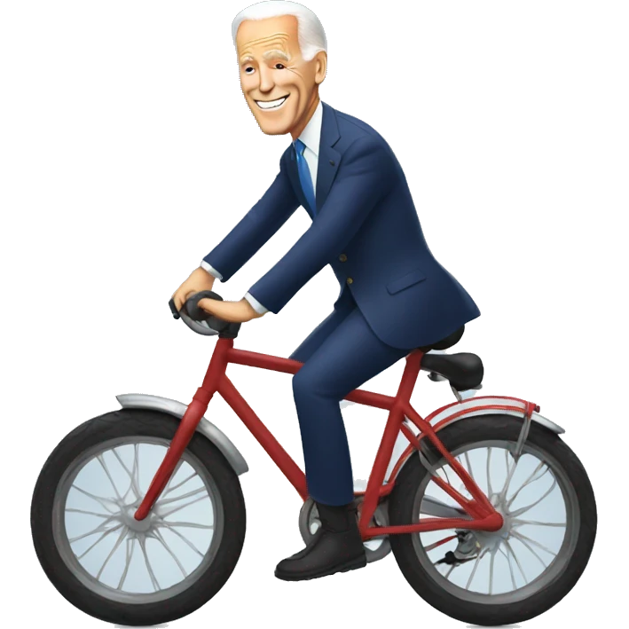 biden with bike emoji