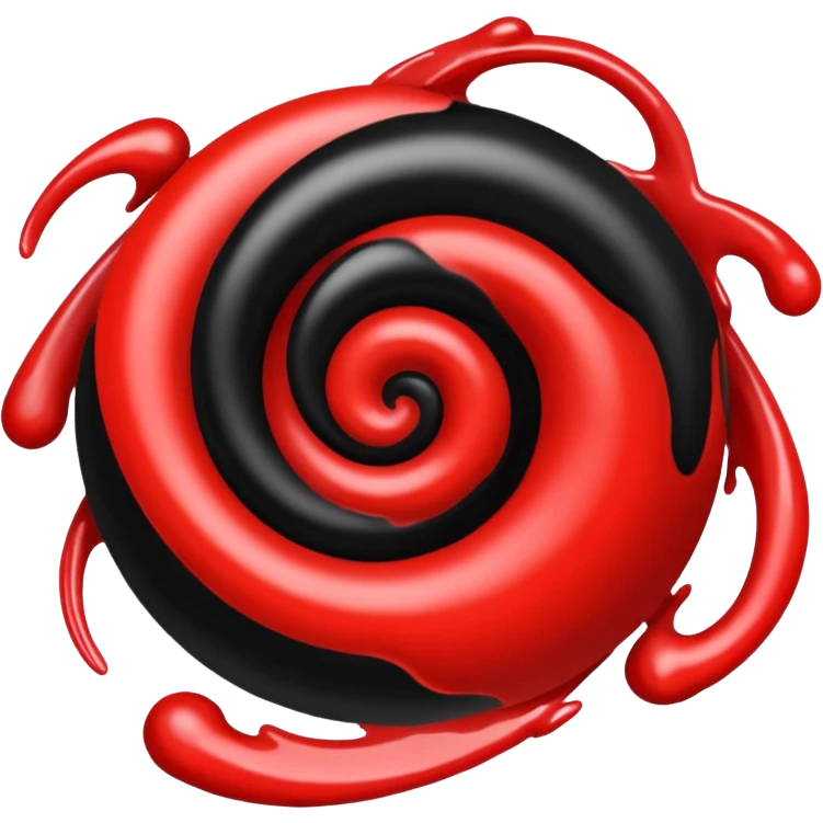 blood emoji that is a mix of red & black emoji