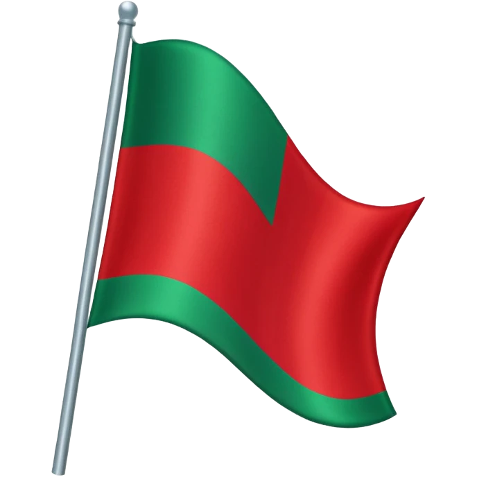 Una bandera roja y verde abajo emoji