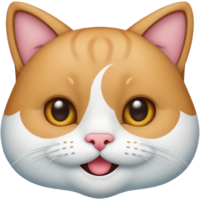 Gato celeste animado y con blanco por su bigote emoji