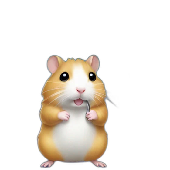 hamster with an umbrella emoji