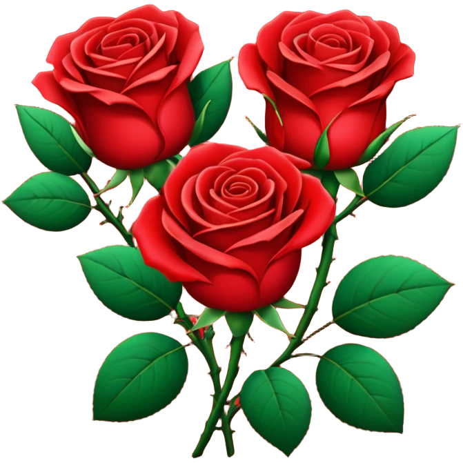 Red roses emoji