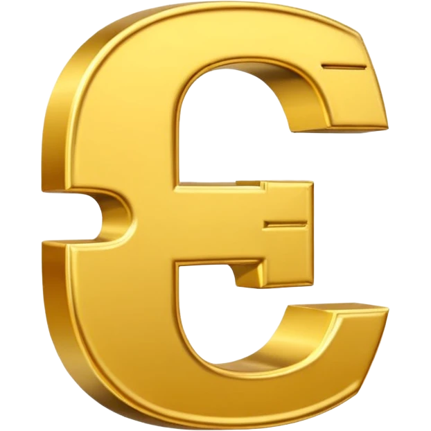 Symbole de currency en or en forme de lettre F précise, seul, 3D, brillant, style emoji simple et lisible sur fond uni. pas une autre lettre

Fcoins emoji