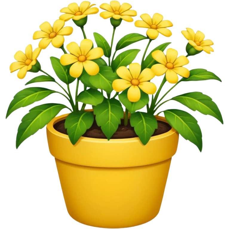 Potted Sidewalk plant yellow  emoji