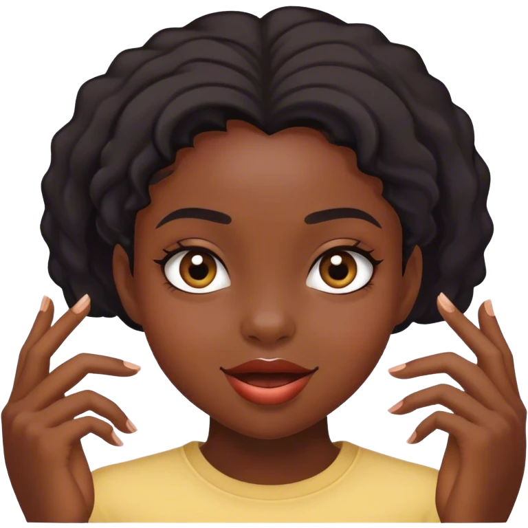 bad black girl being mischievous  emoji